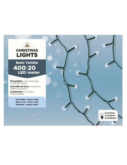 White Light Garland 400 LED 20 m
