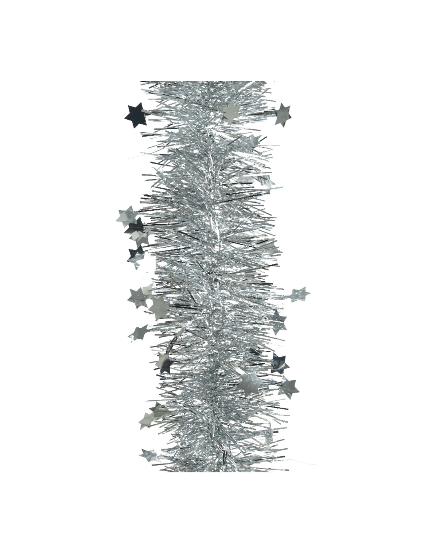 Srebrna girlanda za božično drevo z zvezdicami 270 cm Božična dekoracija