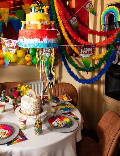 Rdeča girlanda iz ognjevarnega PVC plastike, dolžine 10 metrov 