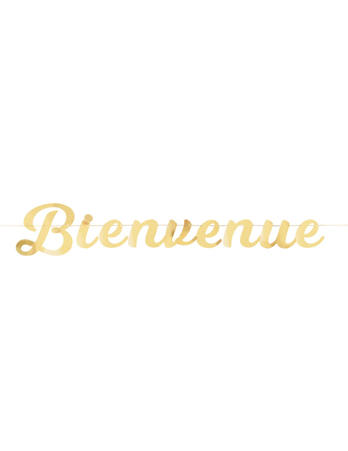Vue de face de la guirlande Bienvenue