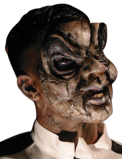 Kit d'application en latex poupée d'horreur Halloween pour adulte beige