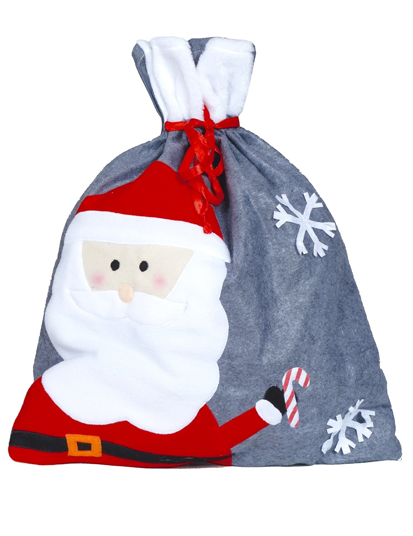 Siva božična nogavica 50 x 60 cm