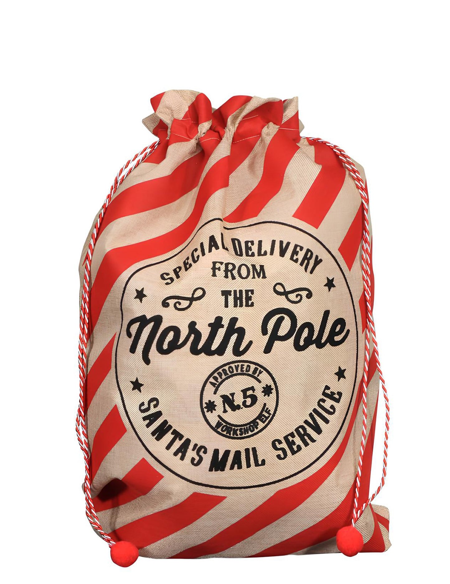 Božična črtasta vreča 50 x 70 cm 