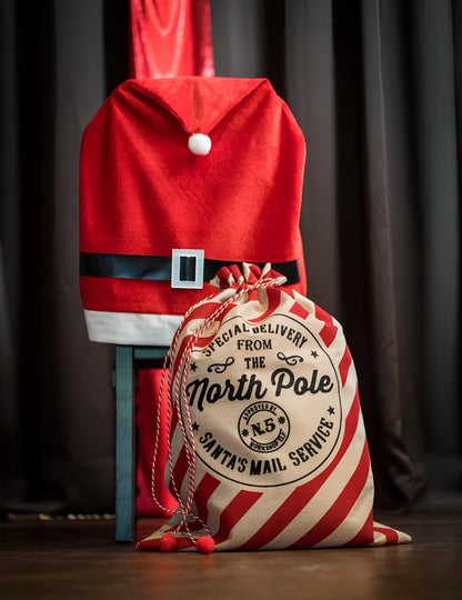 Božična črtasta vreča 50 x 70 cm 