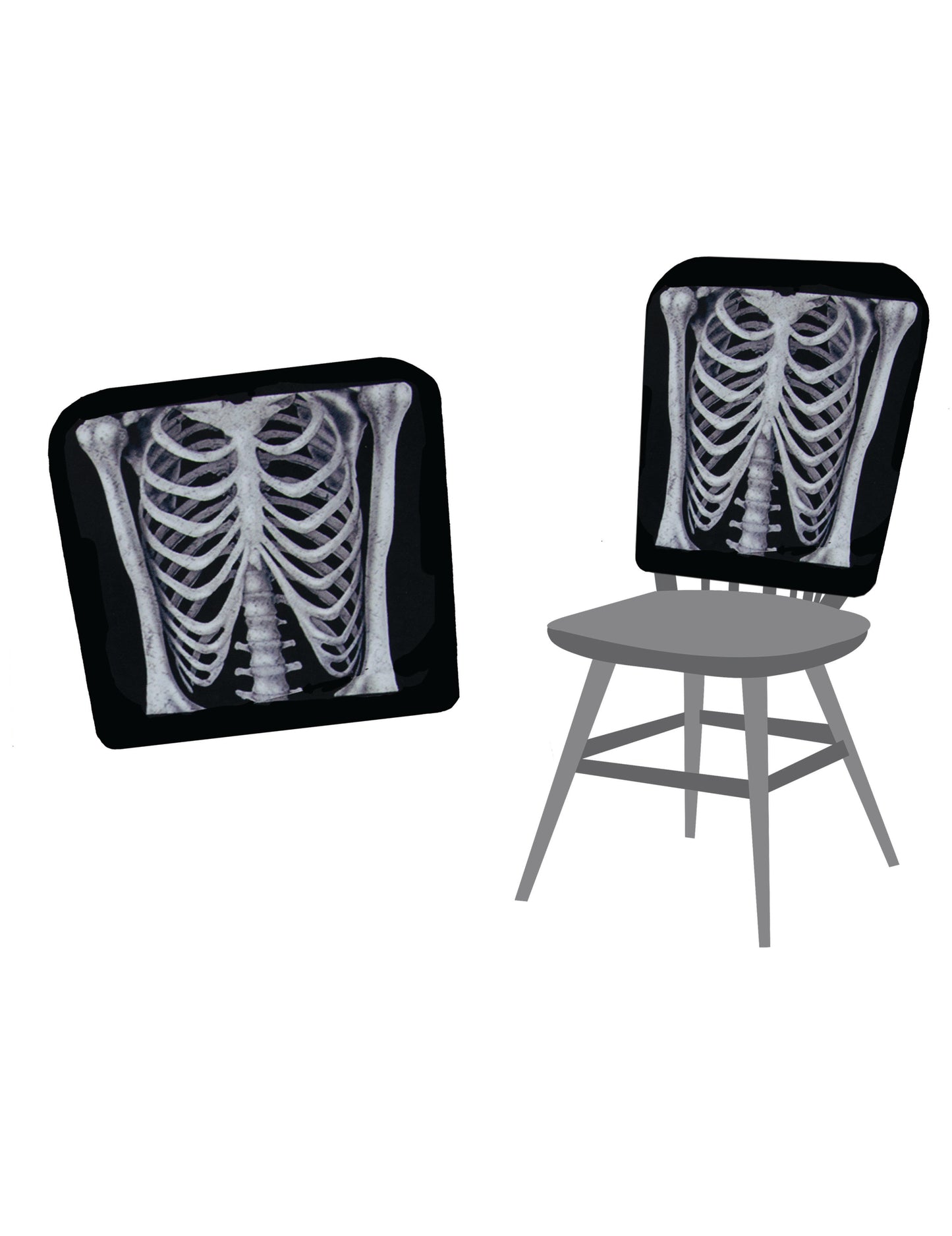 Skeletonski stoli 38 x 48 cm noč čarovnic