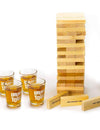 Jeu d'apéro Drunken tower pour adulte en bois avec 4 verres à shot