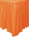 Jupe de table en plastique orange