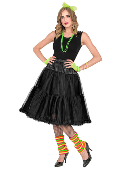 Črni til petticoat 65 cm