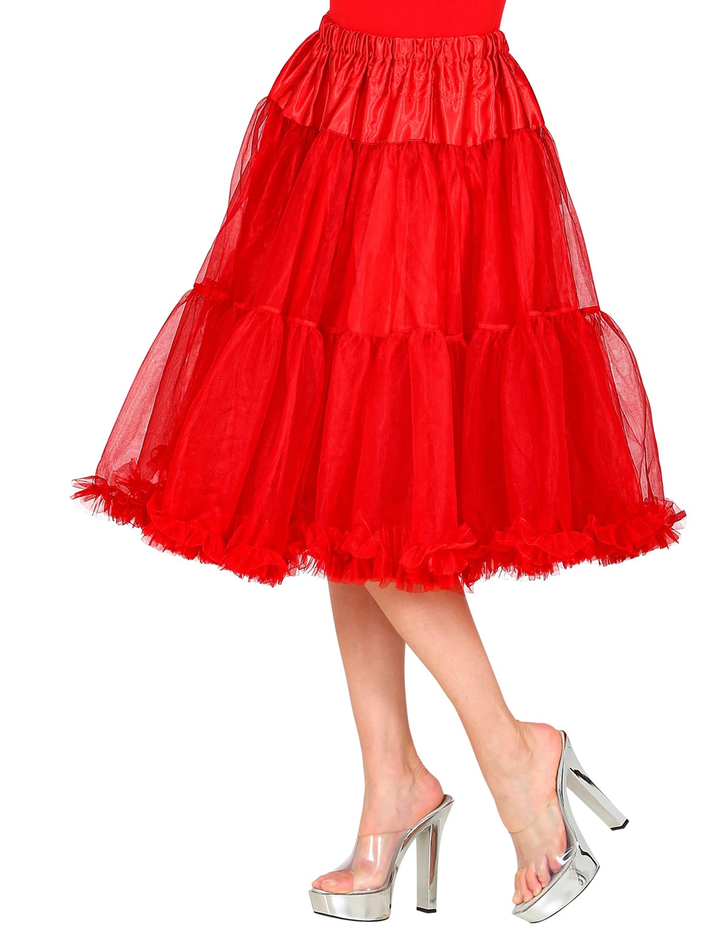 Rdeči til petticoat 65 cm