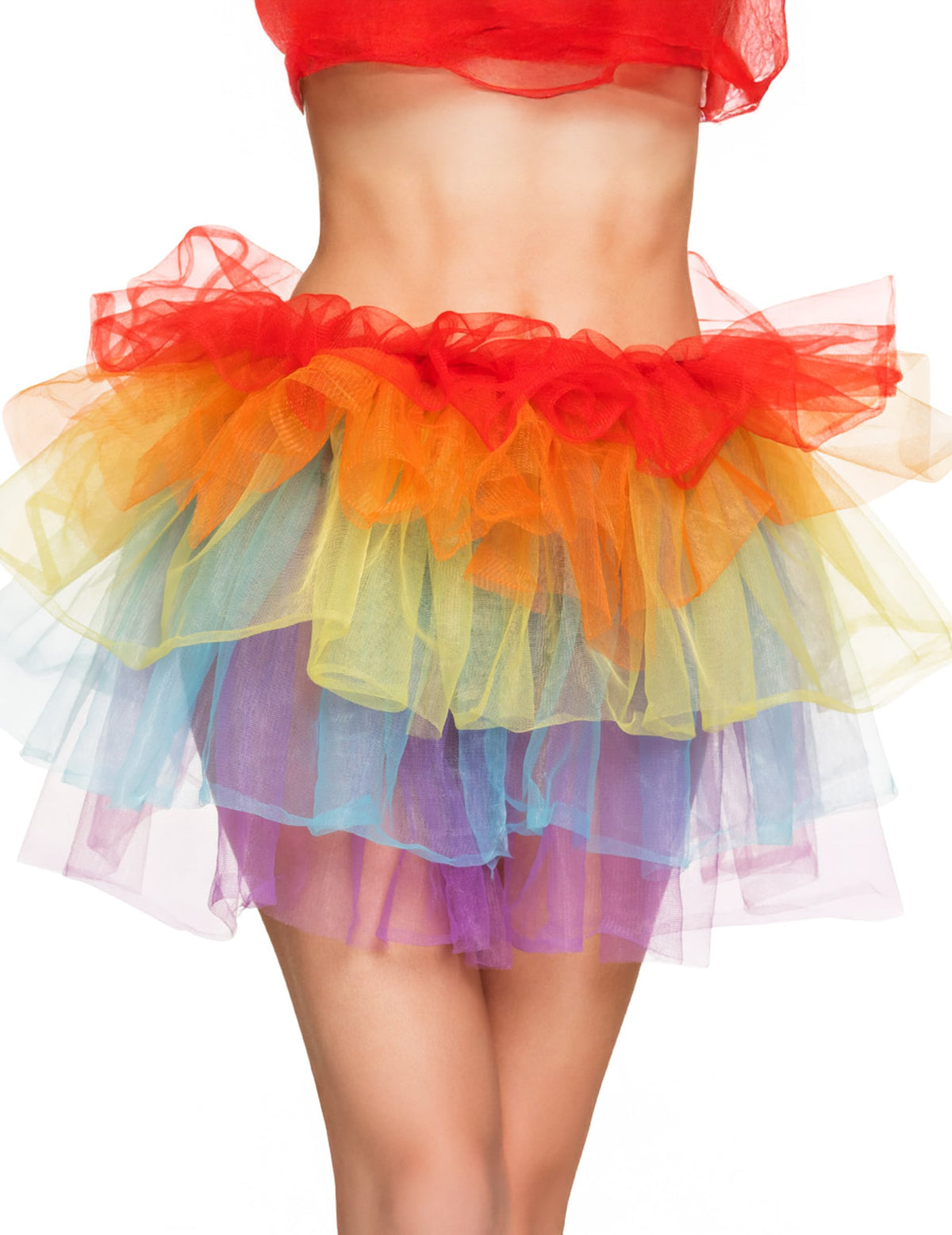 Jupon multicolore pour femme arc-en-ciel en tulle