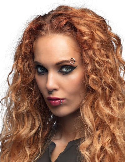Kit de 8 piercings pour adulte argentés style punk