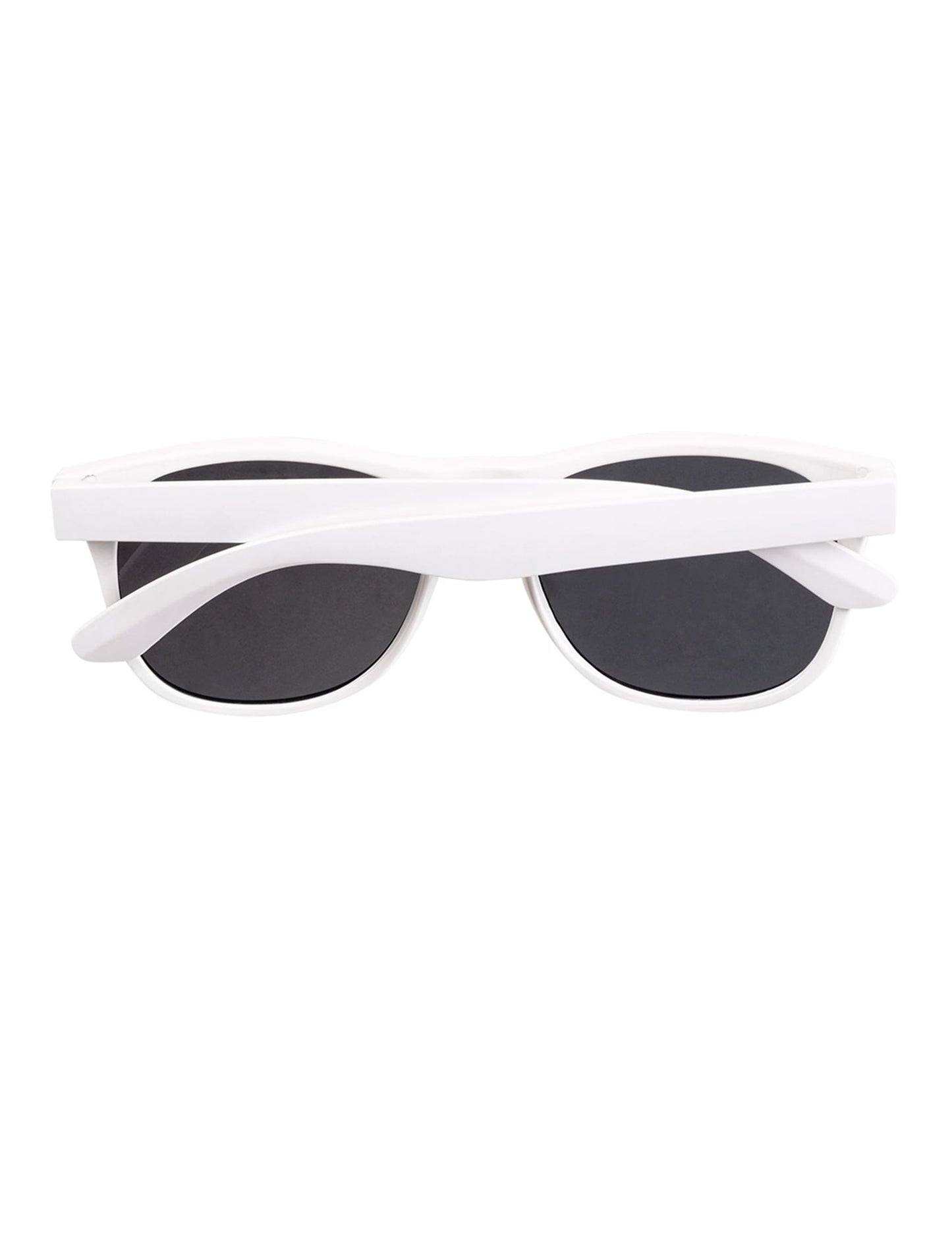 Vue des lunettes de soleil blanches pliées du kit d'accessoires arc en ciel