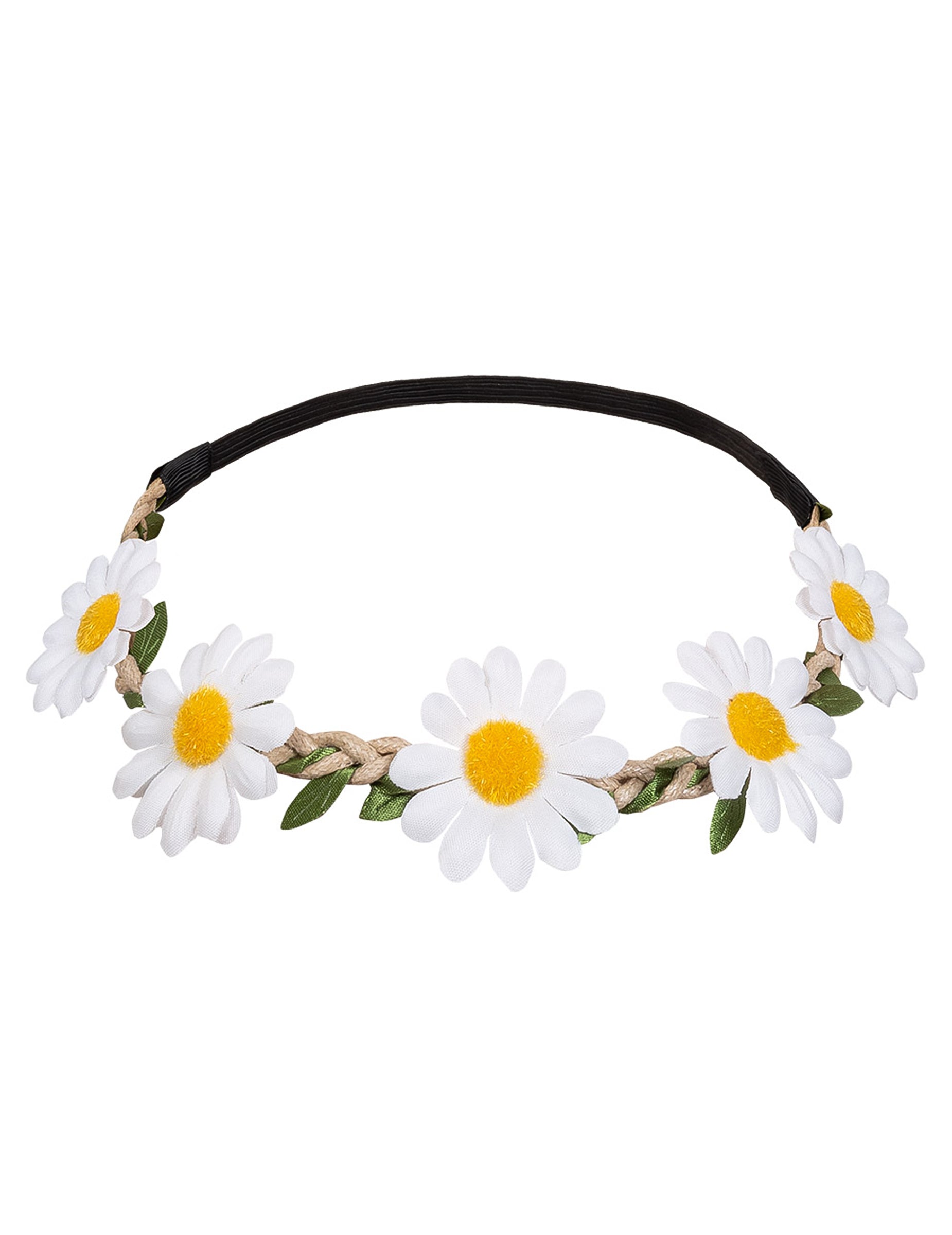Couronne de fleurs marguerites du kit accessoires hippie deluxe