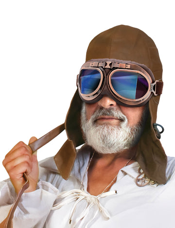 Retro pilotski komplet: sončna očala in klobuk