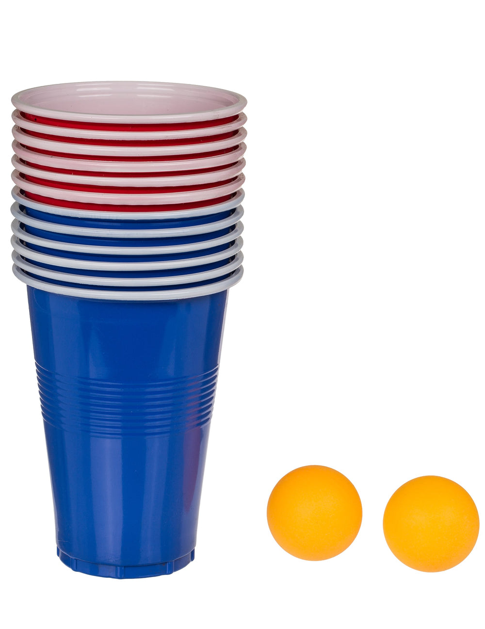 Gobelets et balles de ping-pong du kit beerpong gonflable pour 2 personnes