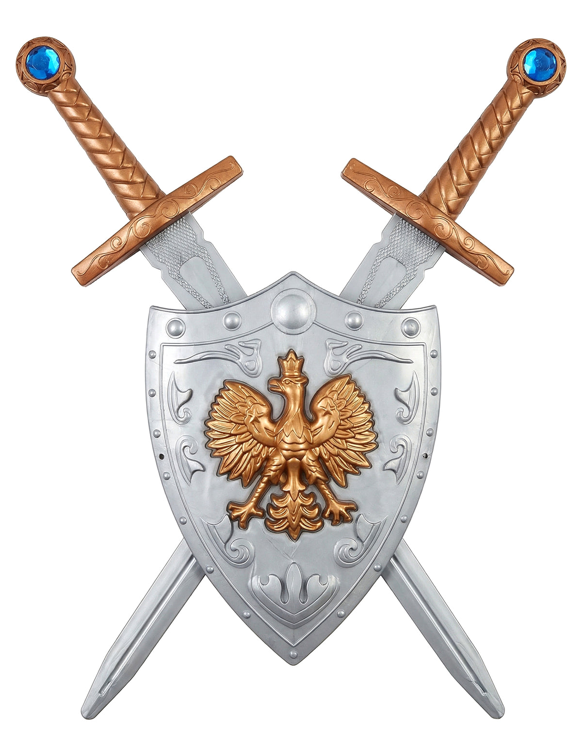 KIT SHIELD in 2 plastični meči za otroke