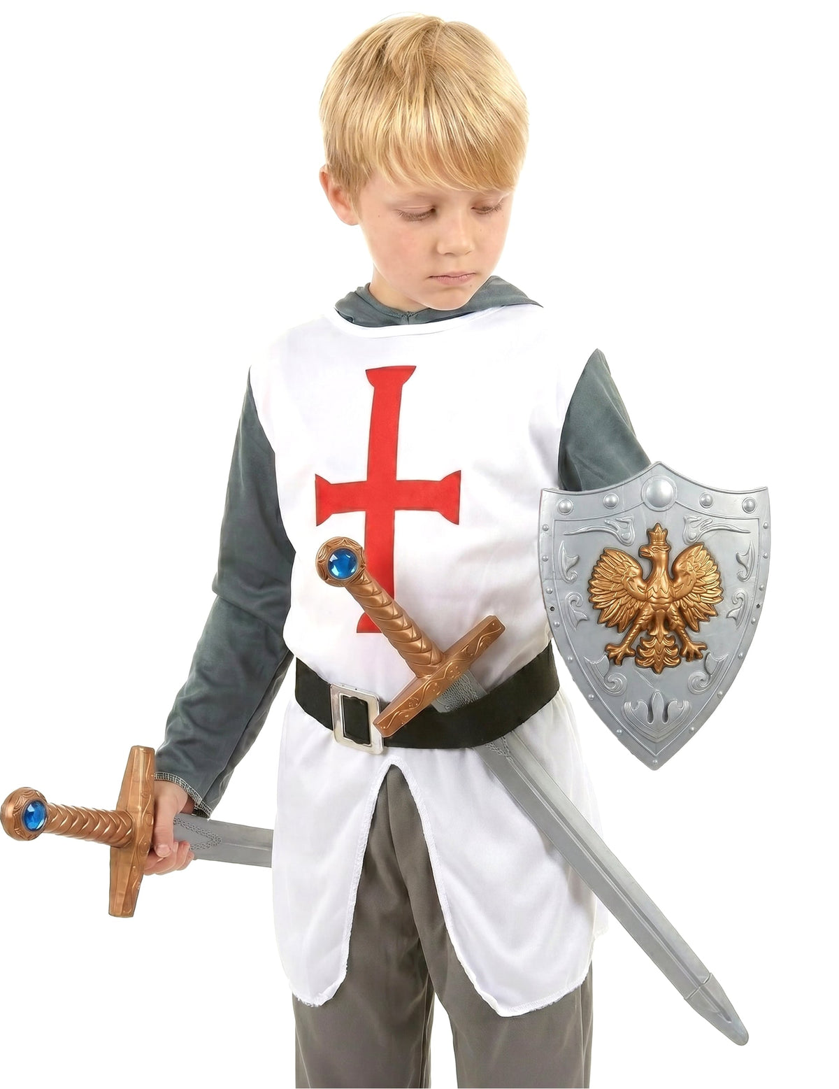 KIT SHIELD in 2 plastični meči za otroke