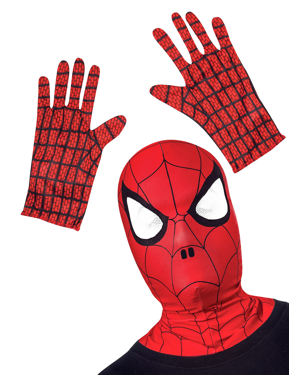 Kit cagoule et gants Spider-Man Ultimate pour enfant rouge et noir