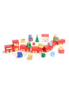 Kit calendrier de l'avent diy train de Noël rouge et multicolore avec 24 boîtes