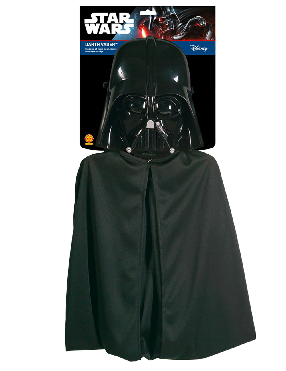 Vue de l'emballage du kit cape et masque de Dark Vador Star Wars