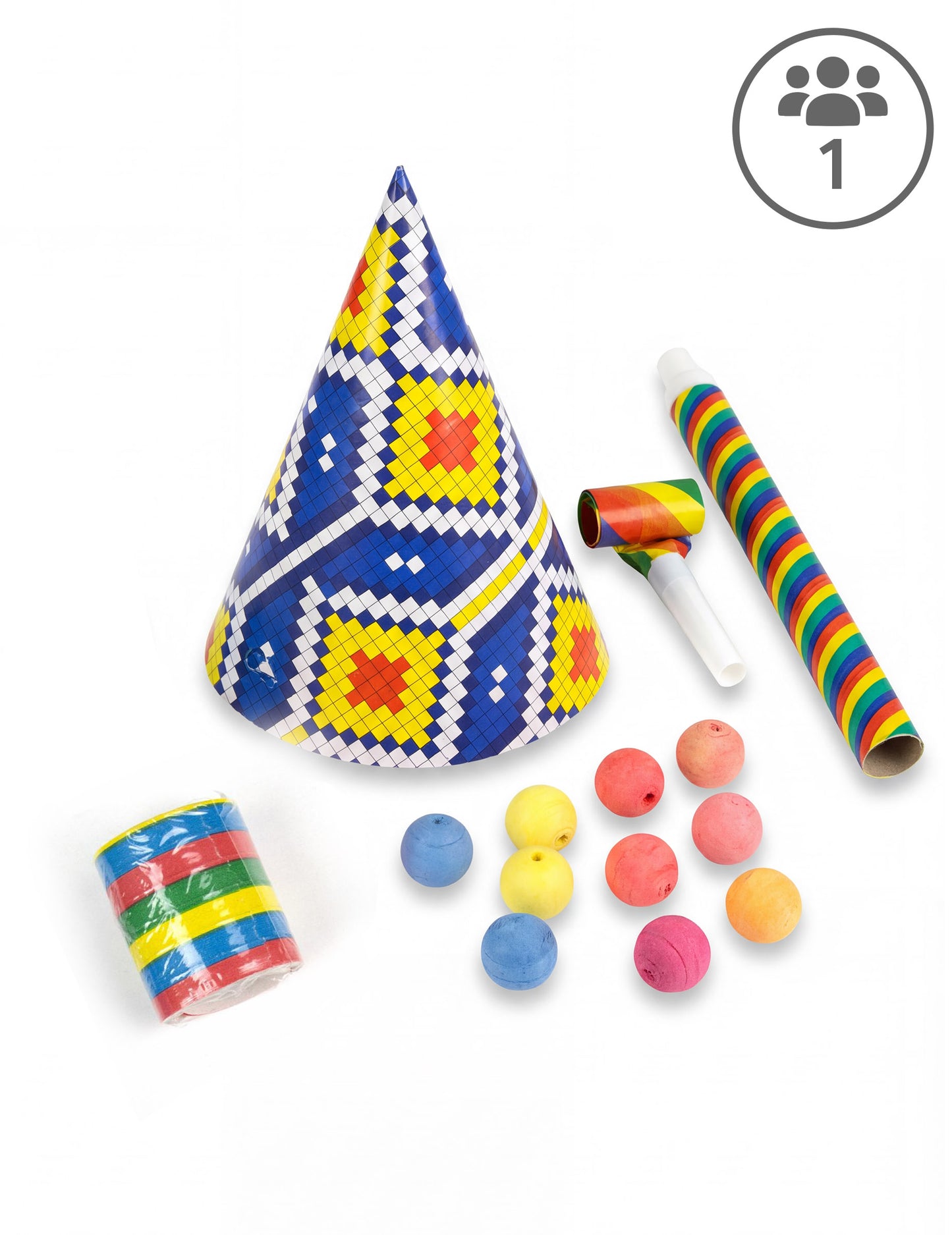 Komplet za darila za zabavo v več barvah za 1 osebo