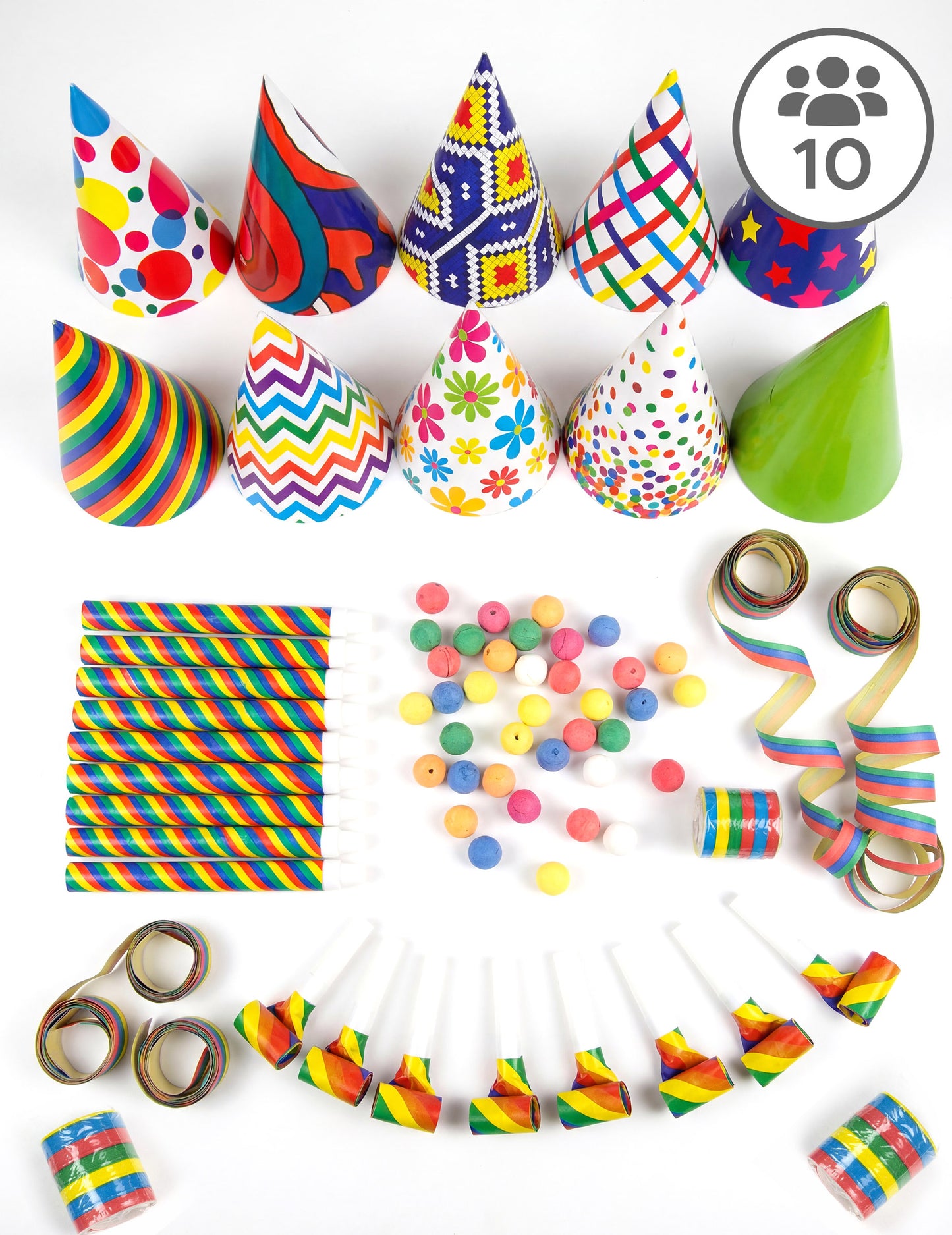 Večbarvni komplet za 10 oseb