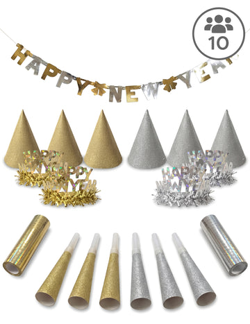 Zlata in srebrna kotilona komplet 27 kosov