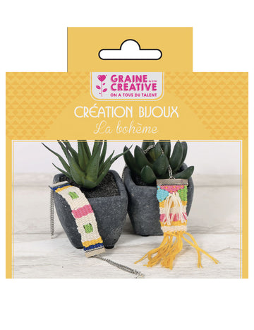 Komplet za izdelavo boemskega nakita 12,5 x 13 cm s statvami