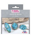 Kit création de bijoux parure pierres turquoises la divine bleu turquoise