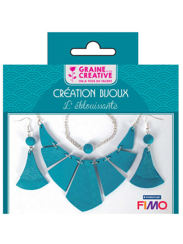 Komplet za izdelavo turkiznega nakita 12,5 x 13 cm v polimerni glini