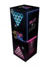 Kit beer pong lumineux pour soirée bleu et rose néon