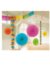 Kit de décoration en papier 18 pièces pour fête multicolore