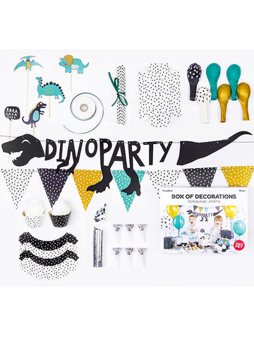 Popoln 39-delni komplet za rojstnodnevno dekoracijo z dinozavrom
