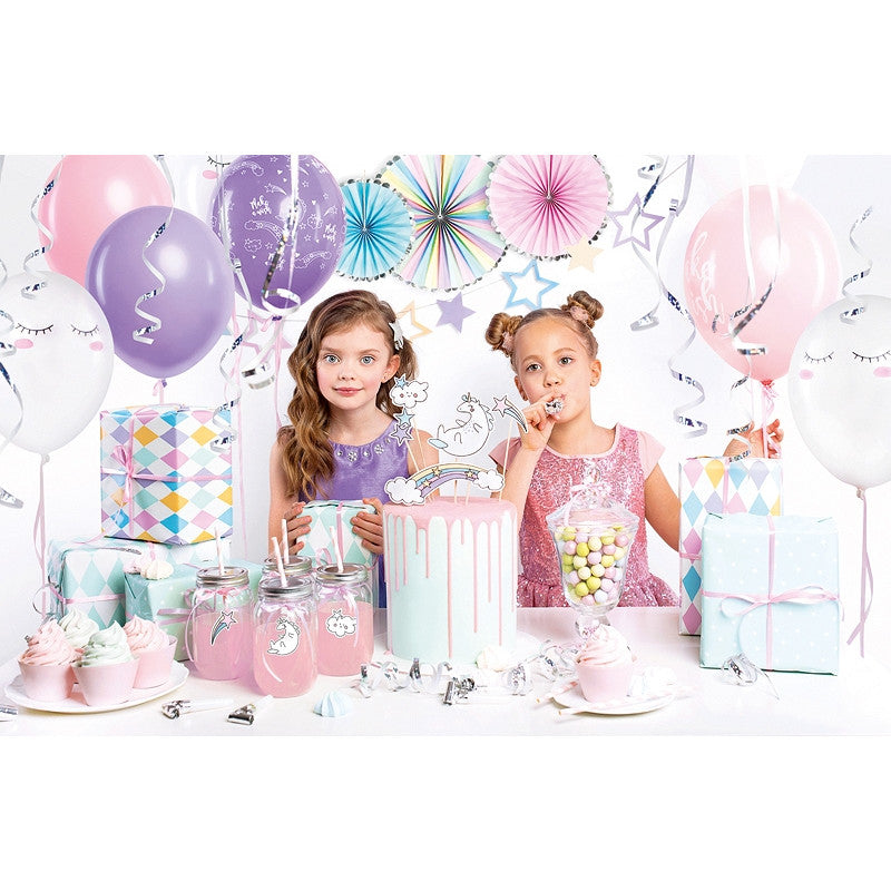 Mise en situation du kit décoration anniversaire licorne
