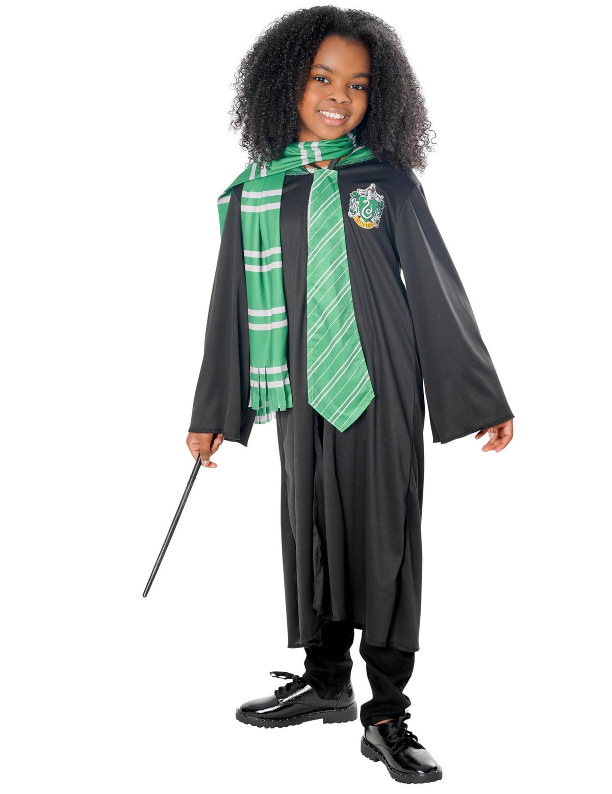 Vue d'ensemble du kit déguisement et accessoires Serpentard Harry Potter™