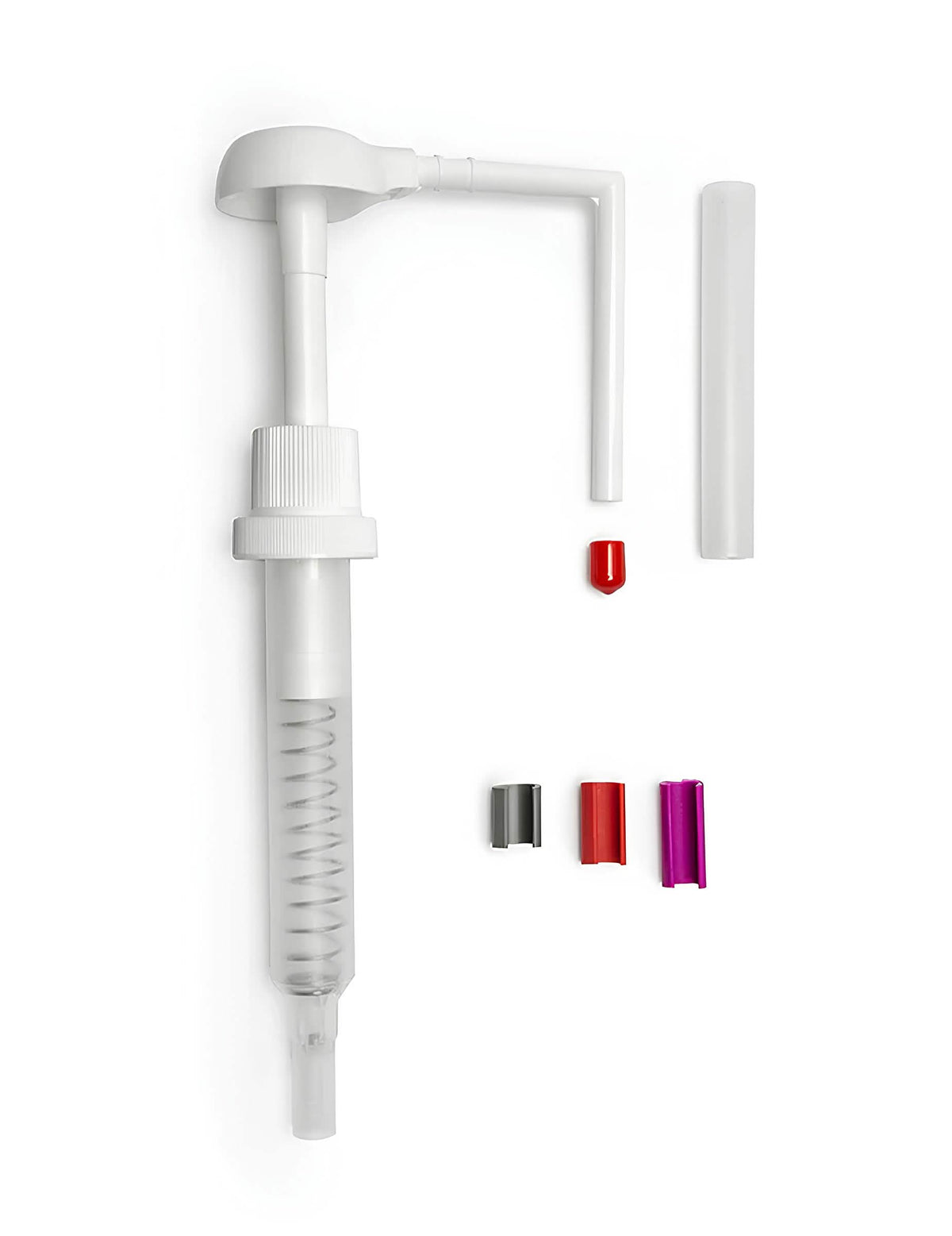 Kit distributeur HI-FLOAT blanc avec clips de dosage colorés