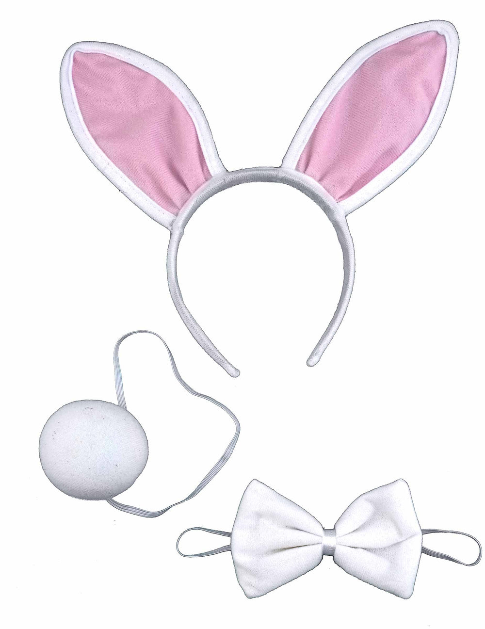 Serre-tête nœud papillon et queue du kit lapin pour adulte