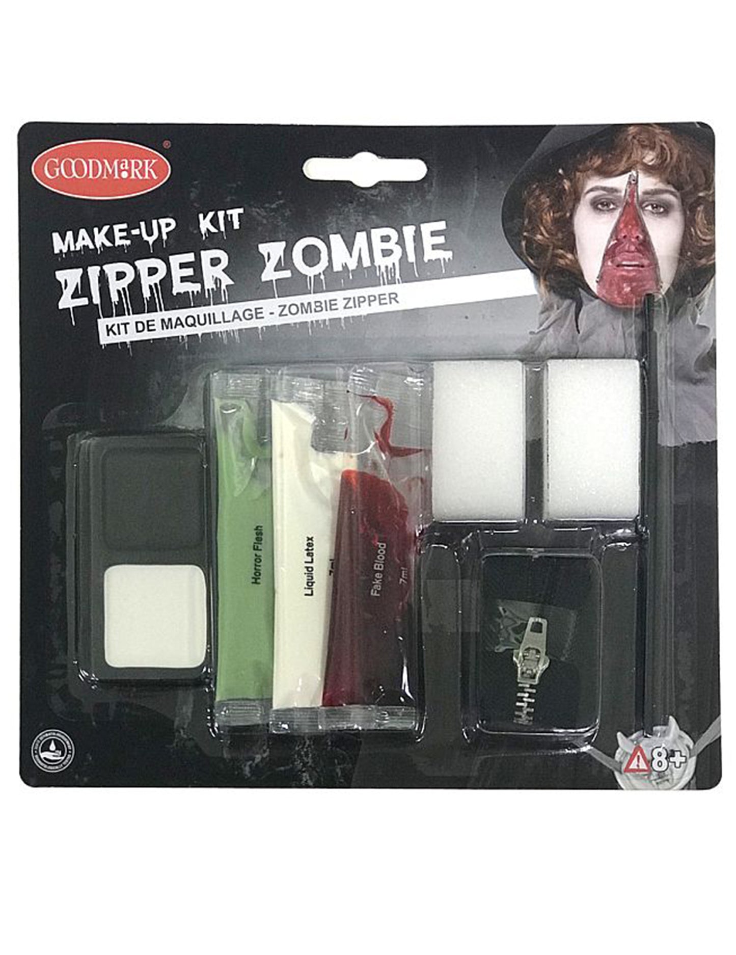 Halloween Kit za ličenje z zadrgo za odrasle