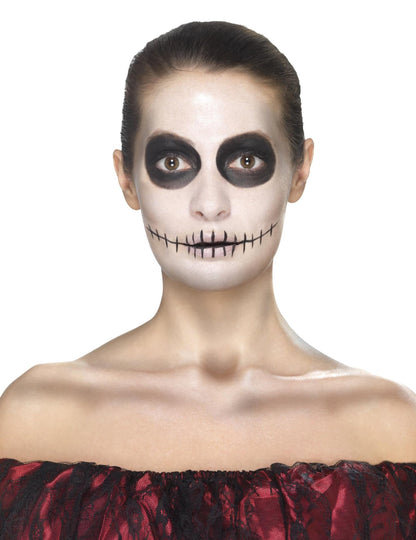 Rendu final du maquillage du visage du Kit maquillage princesse araignée Dia de los muertos