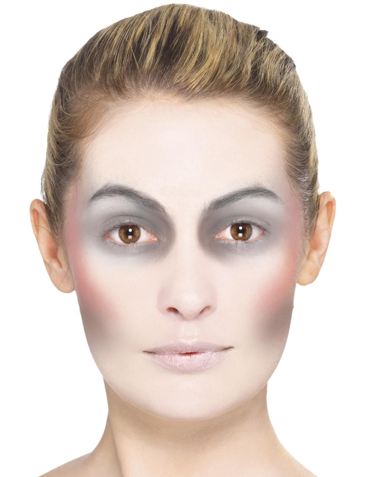 Détail de l'ombrage des yeux du kit maquillage vampire pour adulte Halloween
