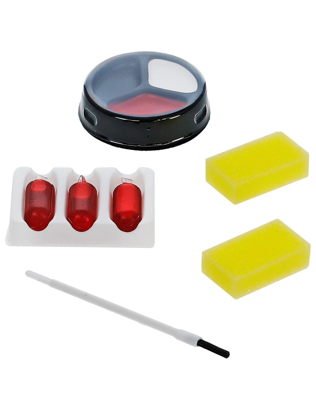 Détail des accessoires du kit maquillage zombie pour femme