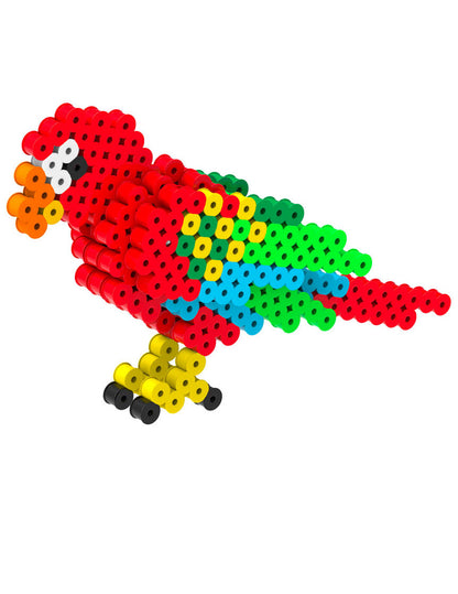 Komplet 3D likalnih perlic papiga s pripomočki