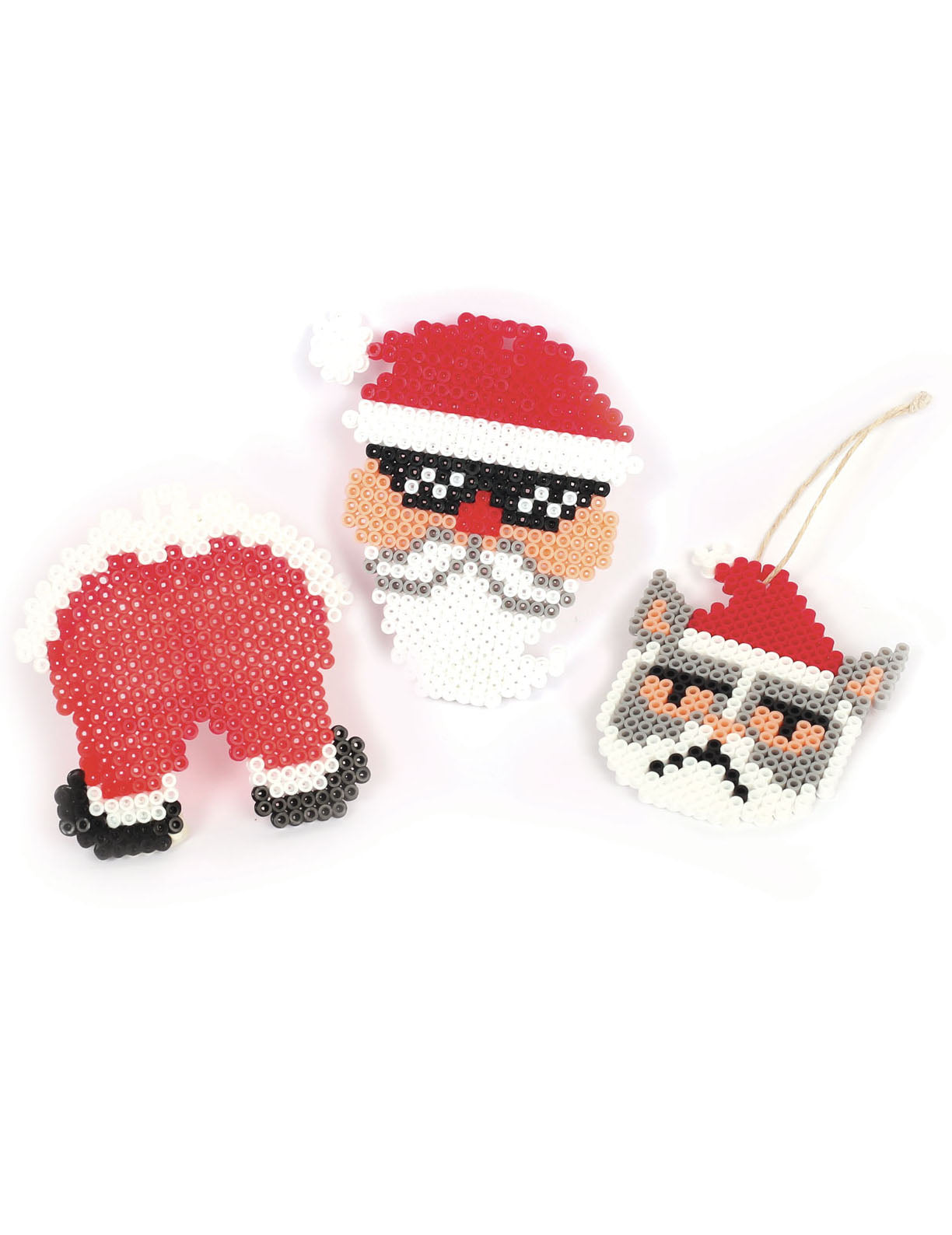 Komplet za izdelavo perlic Božička z likanjem, 2000 perlic, ustvarjalni hobi