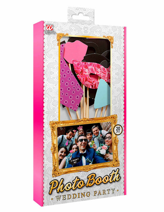 Emballage du kit photobooth 20 pièces pour fête