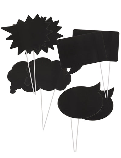 Kit photobooth bulles personnalisables pour fête noires