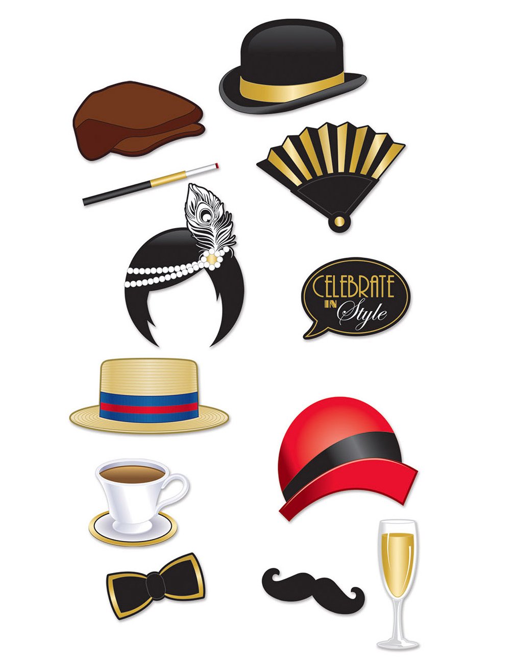 Komplet PhotoBoth 19 20s 12 dodatkov