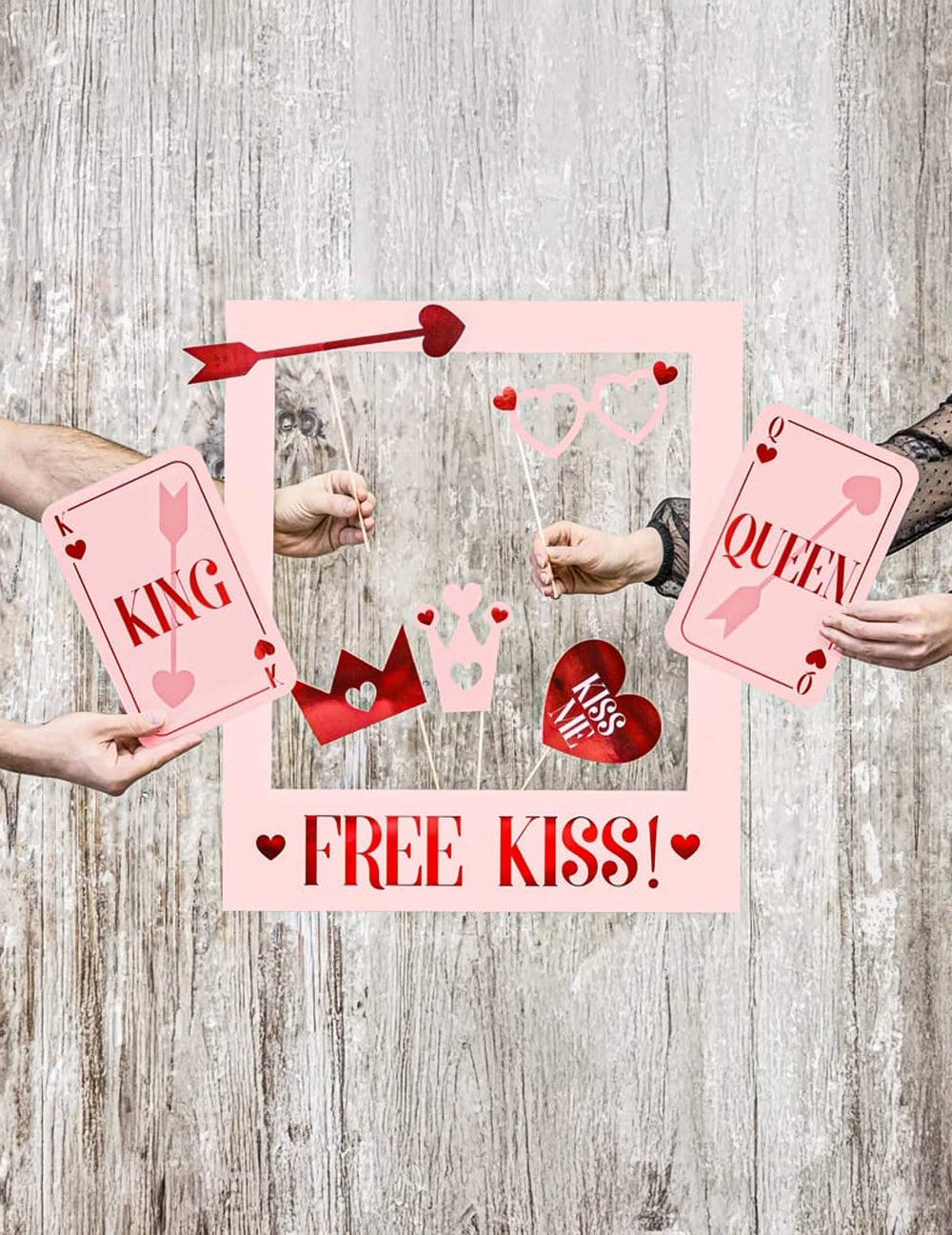 Postavitev kompleta photobooth love is in the air