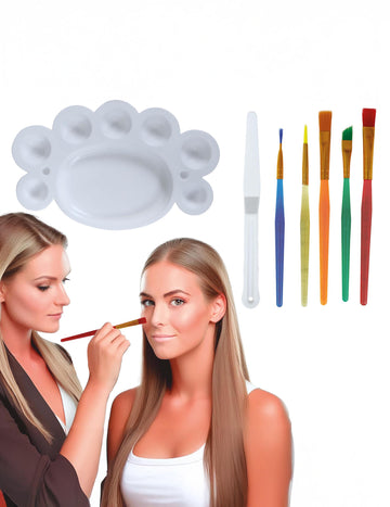 Komplet čopičev in palet za ličenje