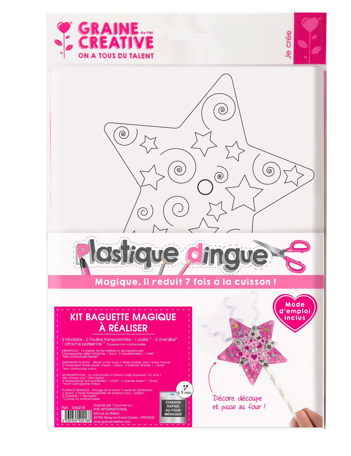 Komplet za barvanje čarobne palice iz plastike Noro