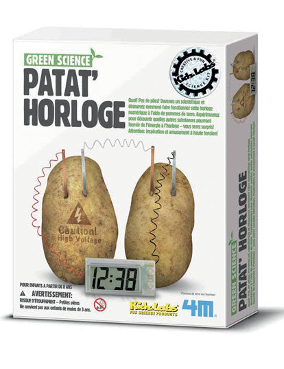 Komplet za znanost o krompirjevih urah 22 x 17 cm, energija krompirja